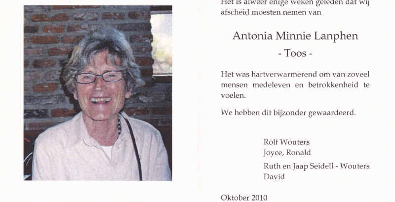 Antonia Lanphen 1935 - 2010