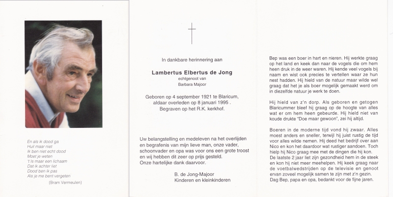 Lambertus de Jong 1921 - 1995