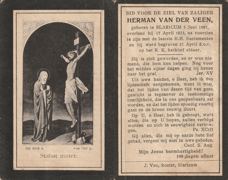 Herman van der Veen 1897 - 1927