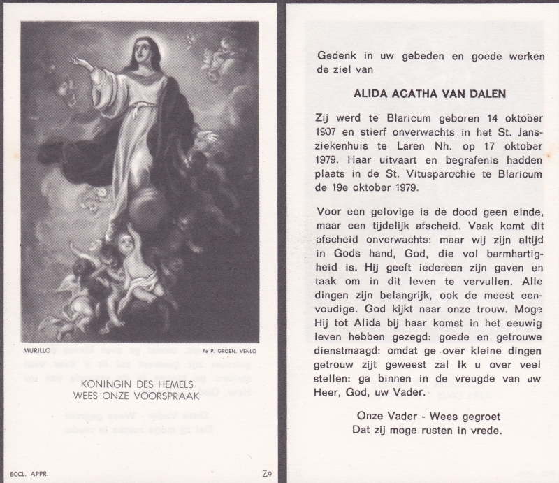 Alida van Dalen 1907 - 1979