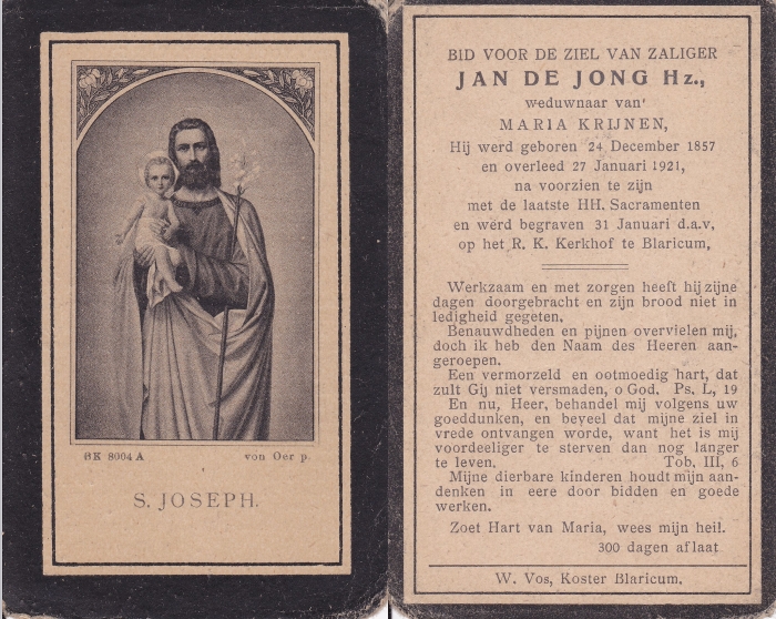 Jan de Jong Hz. 1857 - 1921