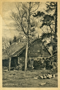 boerenerf ansichtkaart gestempeld 1948