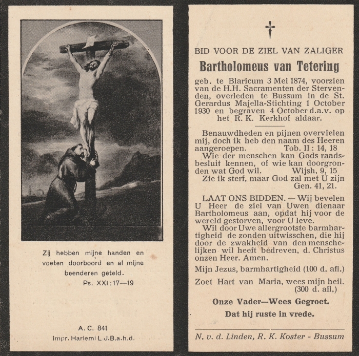 Bartholomeus van Tetering 1874 - 1930