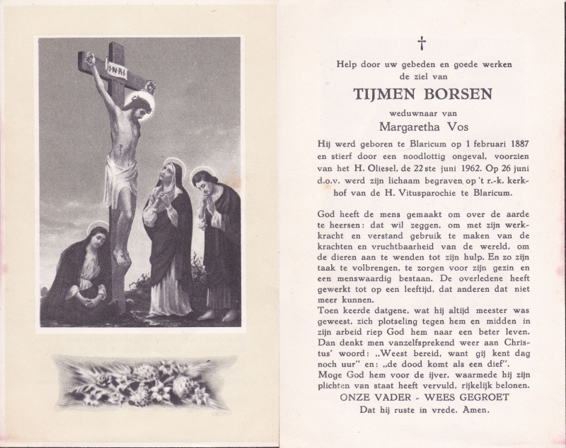 Tijmen Borsen 1887 - 1962