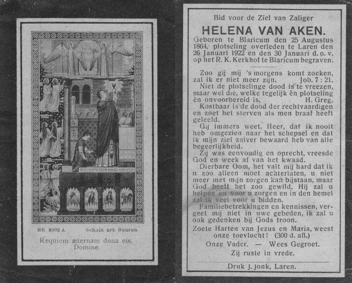 Helena van Aken 1864 - 1922
