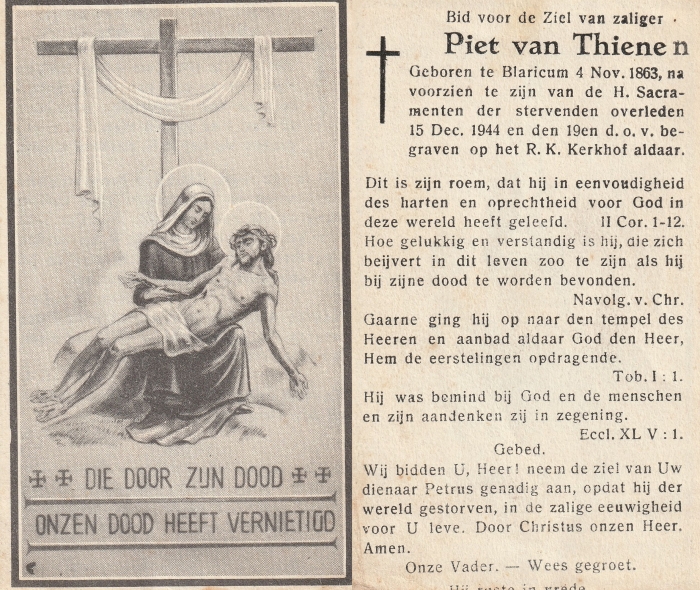 Piet van Thienen 1863 - 1944