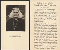 Elizabeth van Thienen 1873 - 1949