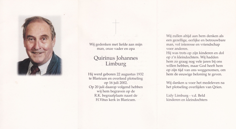 Quirinus Limburg 1932 - 2002