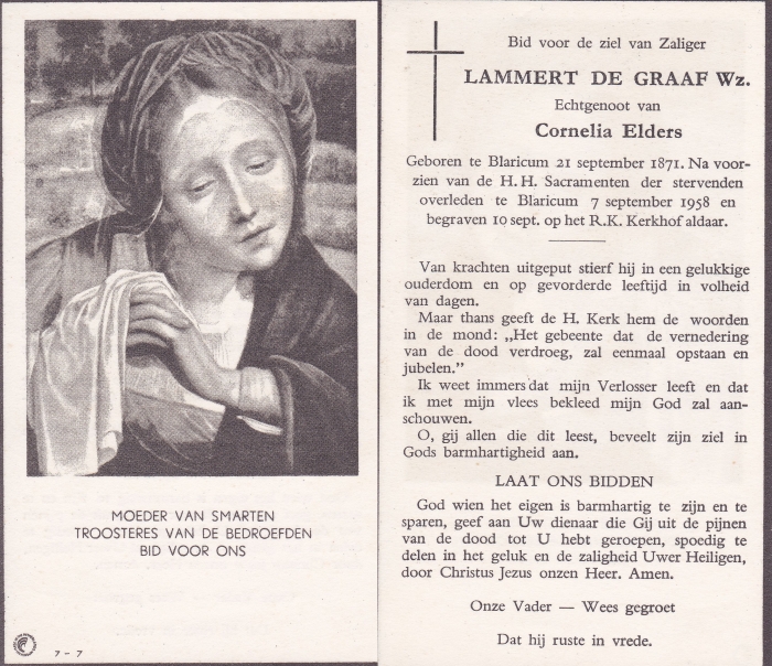 Lammert de Graaf Wz. 1871 - 1958