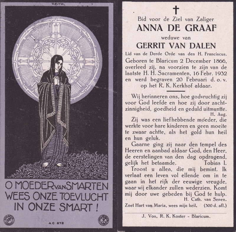 Anna de Graaf 1866 - 1932