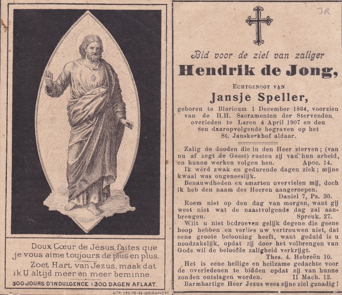 Hendrik de Jong 1864 - 1907