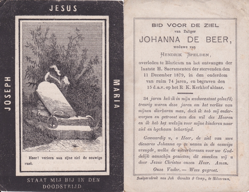 Johanna de Beer 1805 - 1879