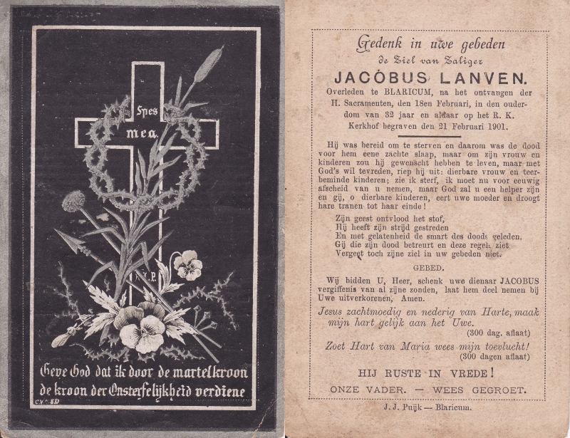 Jacobus Lanven 1869 - 1901