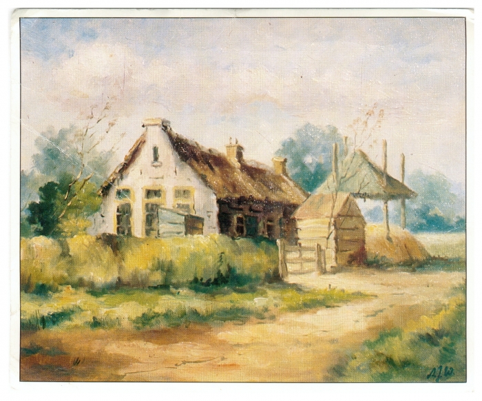 schilderij boerderij A.J.Wildeboer