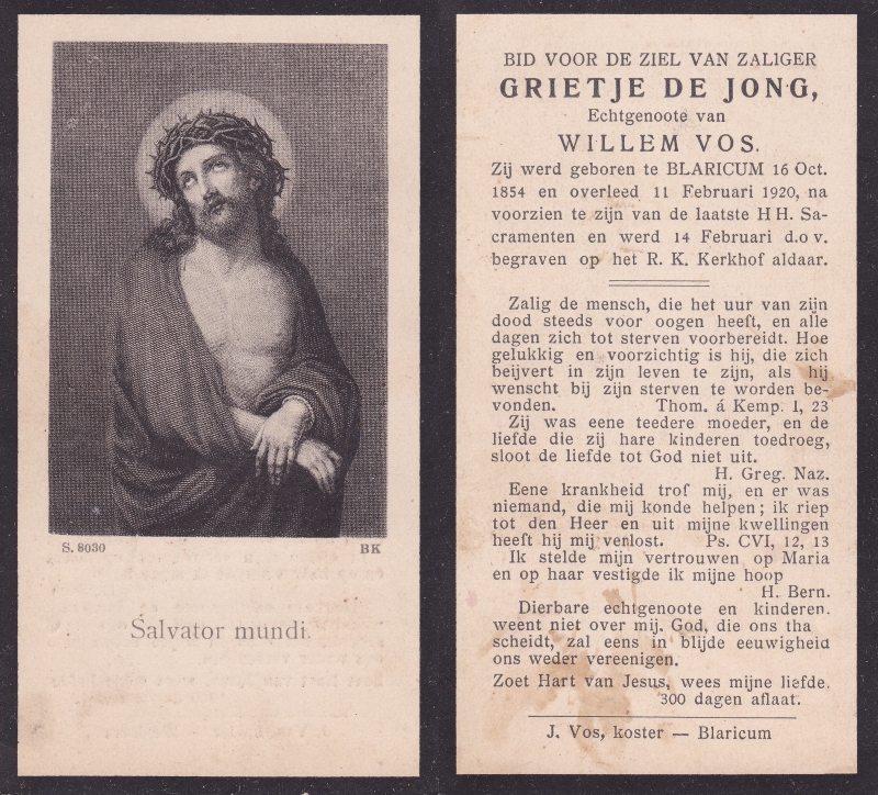 Grietje de Jong 1854 - 1920