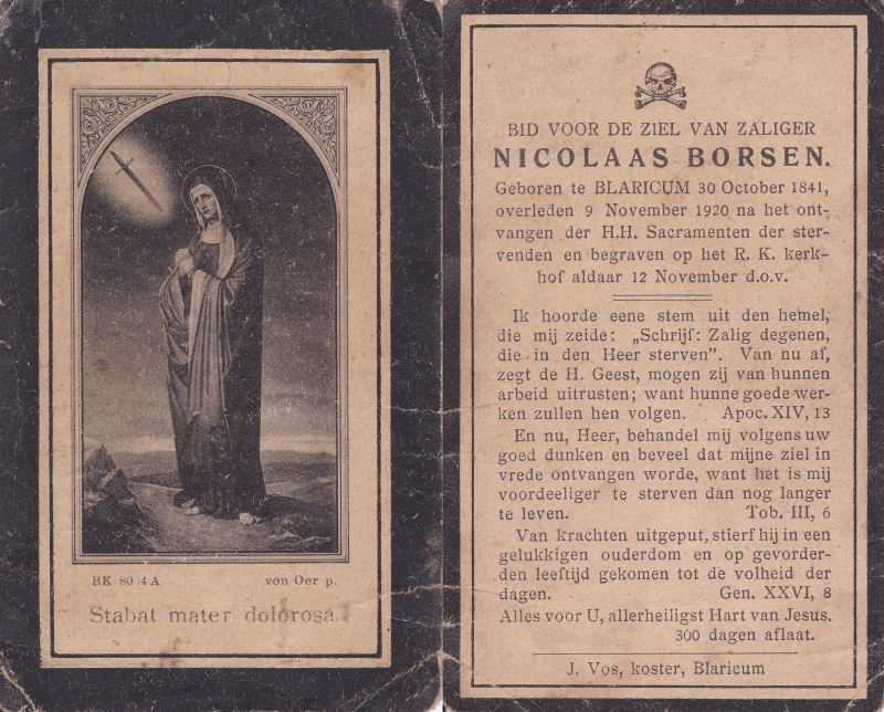 Nicolaas Borsen 1841 - 1920