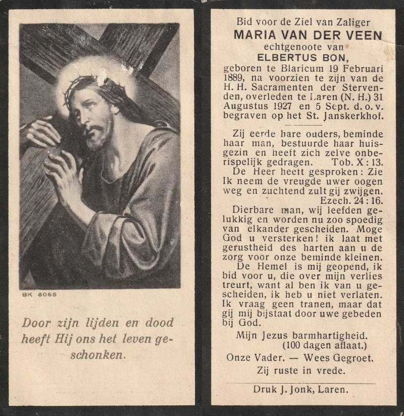 Maria van der Veen 1889 - 1927