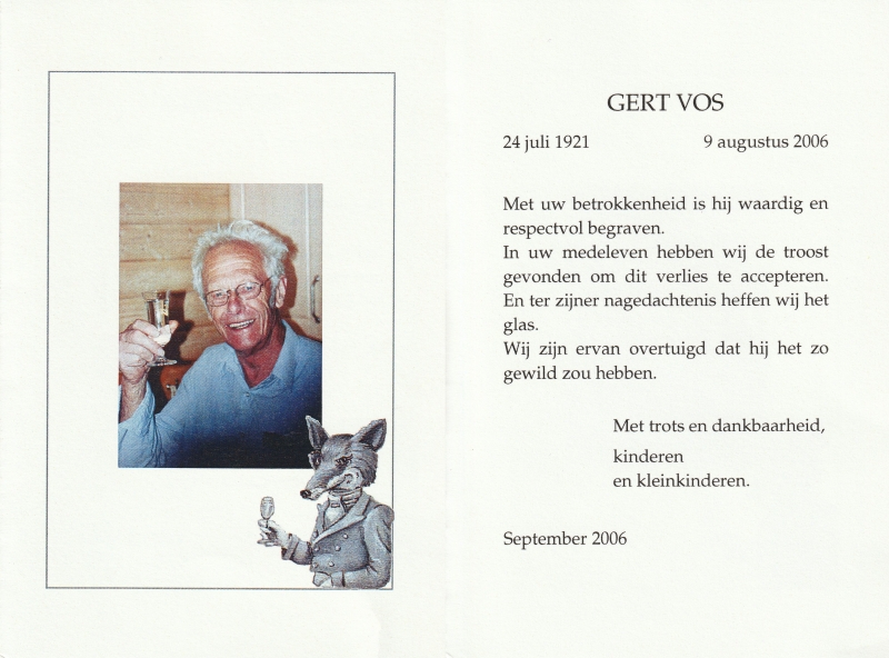 Gert Vos 1921 - 2006