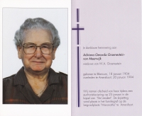Adriana Groenenstein-van Meerwijk 1904 - 1994