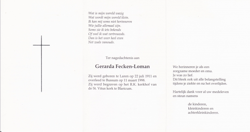 Gerda Fecken-Loman 1911 - 1998