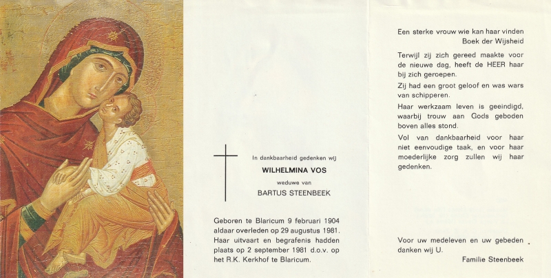 Wilhelmina Vos 1904 - 1981