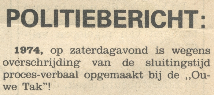 advertentie Ouwe Tak 1974