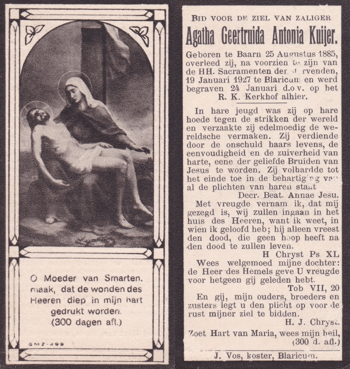Agatha Kuijer 1885 - 1927