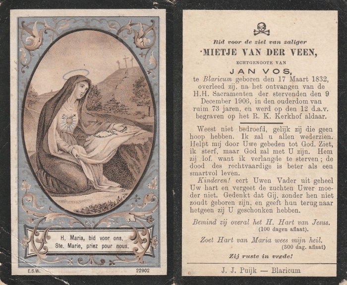 Mientje van der Veen 1832 - 1906