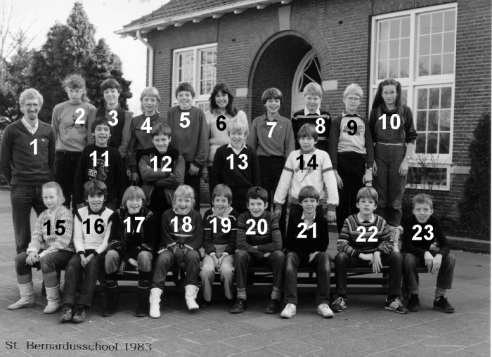 RK Bernardusschool 1982 - 1983  6e klas
