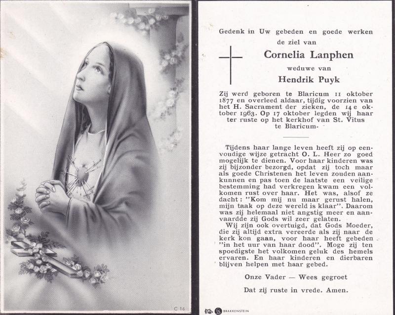 Cornelia Lanphen 1877 - 1963