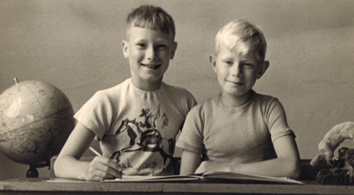 Hans en Wim Beek RK Bernardusschool jaren 50