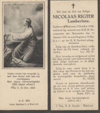 Nicolaas Rigter 1856 - 1931